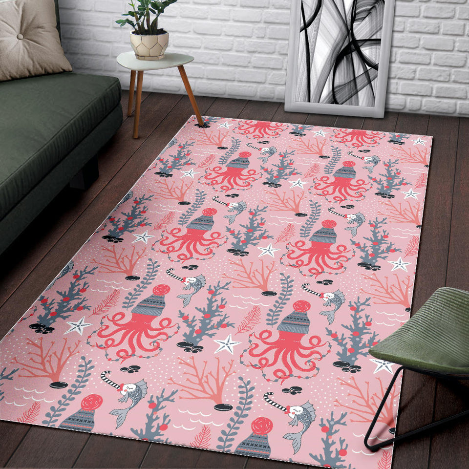 Octopus Winter Hat Garland Fish Candy Seaweed Coral Starfish Area Rug