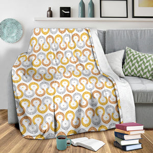 Horseshoes Pattern Print Design 03 Premium Blanket