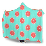 Grapefruit Green Background Hooded Blanket