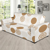 Gold Texture Mushroom Pattern Sofa Slipcover