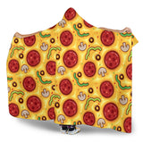 Pizza Texture Pattern Hooded Blanket