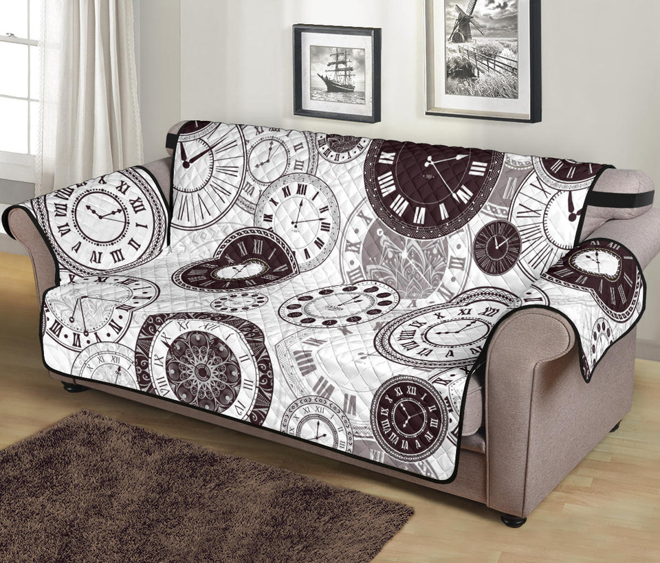 Classic vintage clock pattern Sofa Cover Protector