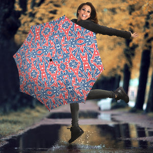 Eiffel Tower Pattern Print Design 02 Umbrella
