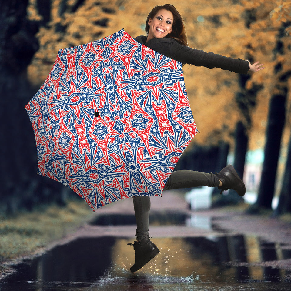 Eiffel Tower Pattern Print Design 02 Umbrella
