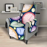 Colorful clock background Chair Cover Protector