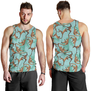 Monkey Palm tree background Men Tank Top
