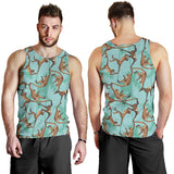 Monkey Palm tree background Men Tank Top