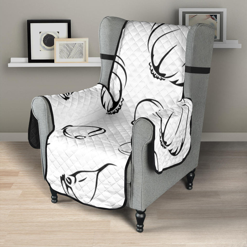 Garlic pattern black white Chair Cover Protector