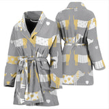 Cute Dachshund Dog Pattern Women'S Bathrobe