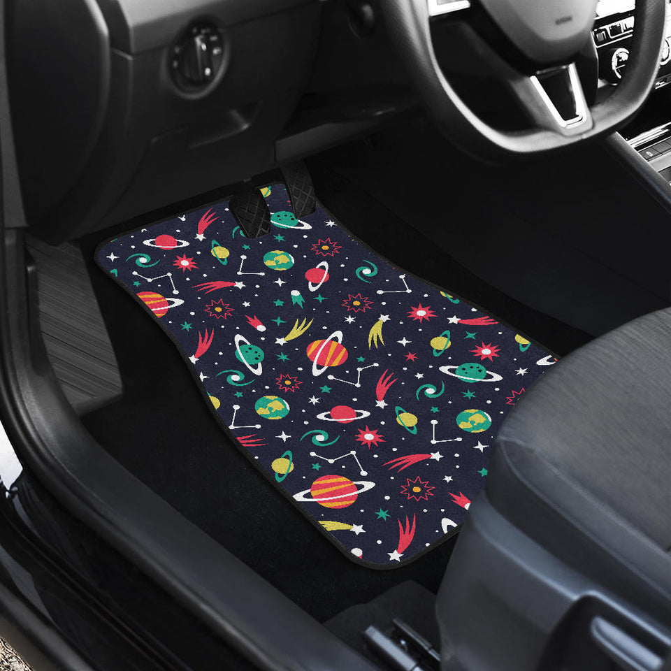 Colorful Space Pattern Planet Star Front Car Mats