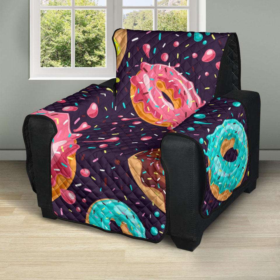 Colorful donut glaze pattern Recliner Cover Protector