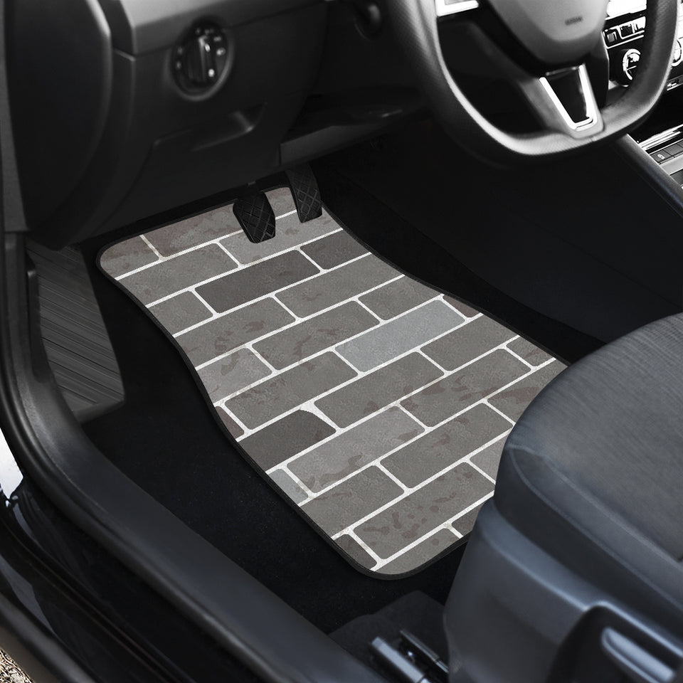 Brick Printed Pattern Print Design 05 Front and Back Car Mats
