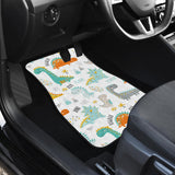 Cute Funny Kids Dinosaurs Pattern Front And Back Car Mats