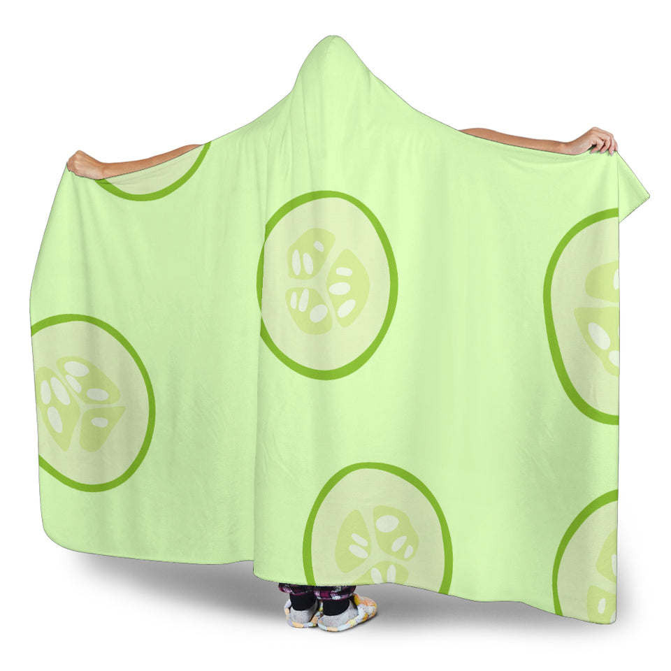 Cucumber Pattern Hooded Blanket