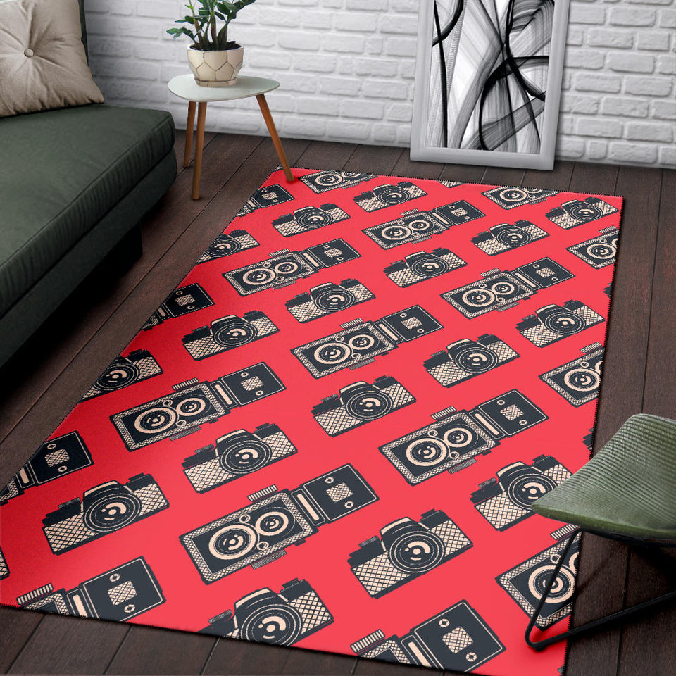Camera Pattern Print Design 05 Area Rug