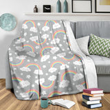 Cute Rainbow Clound Star Pattern Premium Blanket
