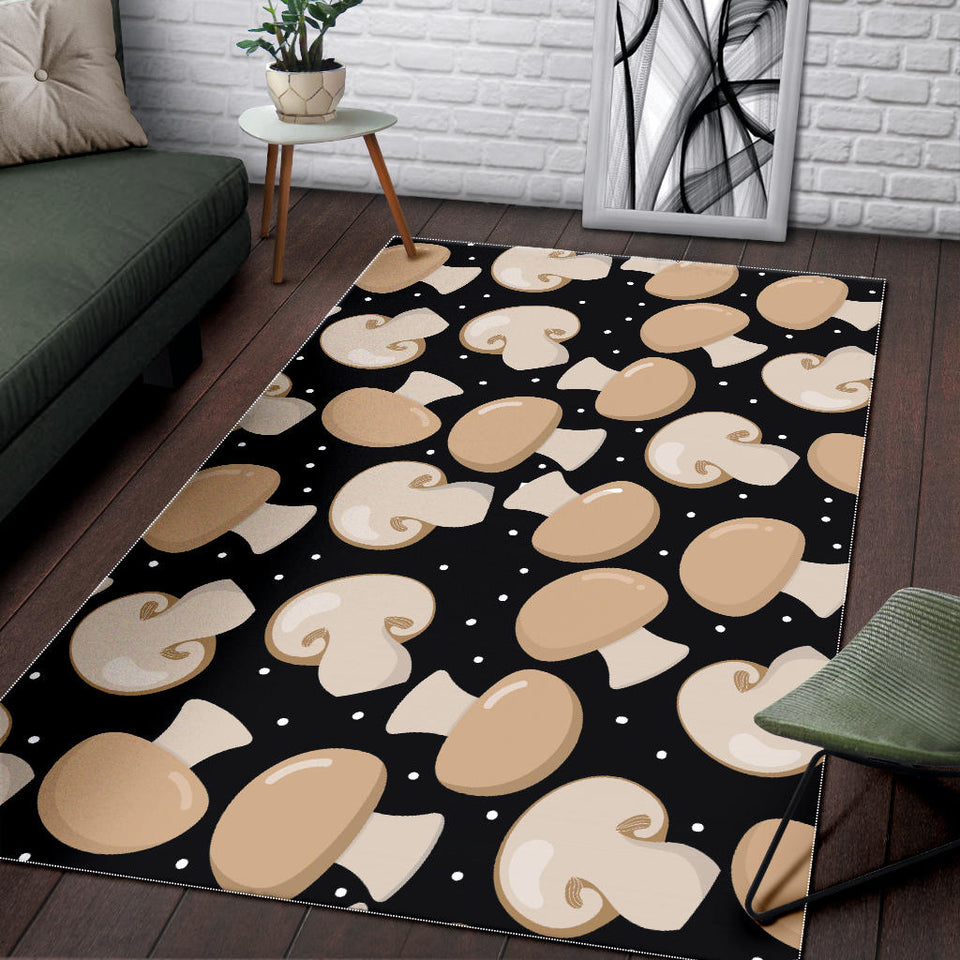 Champignon Mushroom Pattern Area Rug