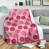 Rose Pattern Print Design 02 Premium Blanket