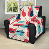 Red Blue guitar pattern Recliner Cover Protector