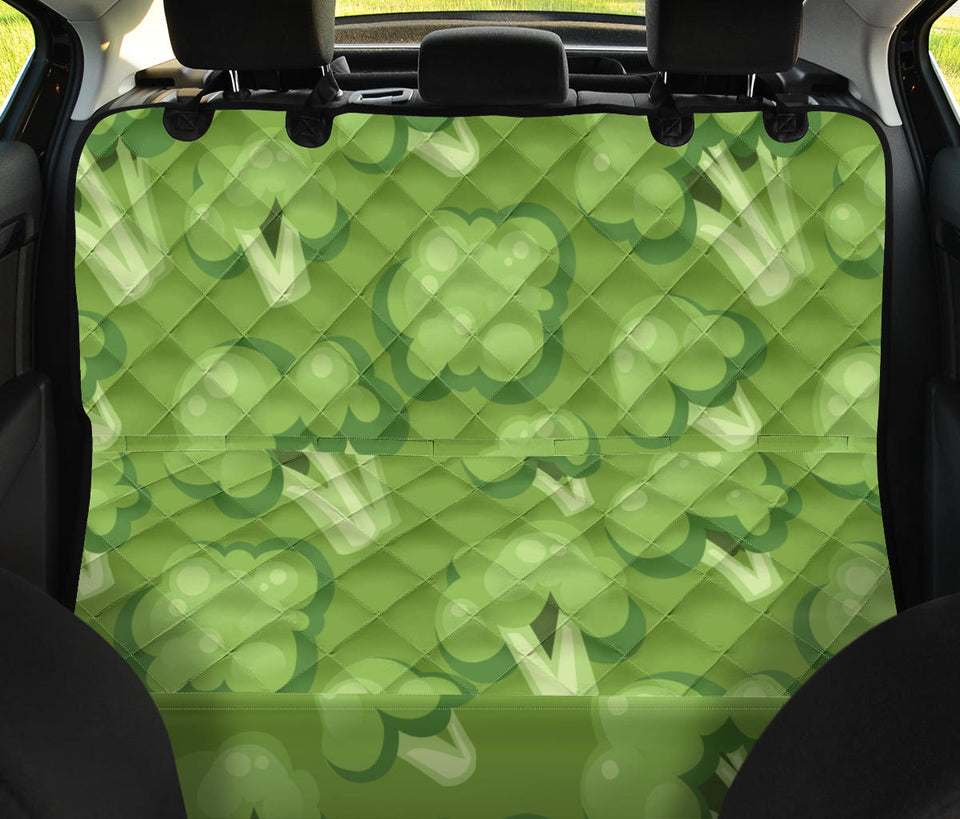 Broccoli Pattern Green Background Dog Car Seat Covers