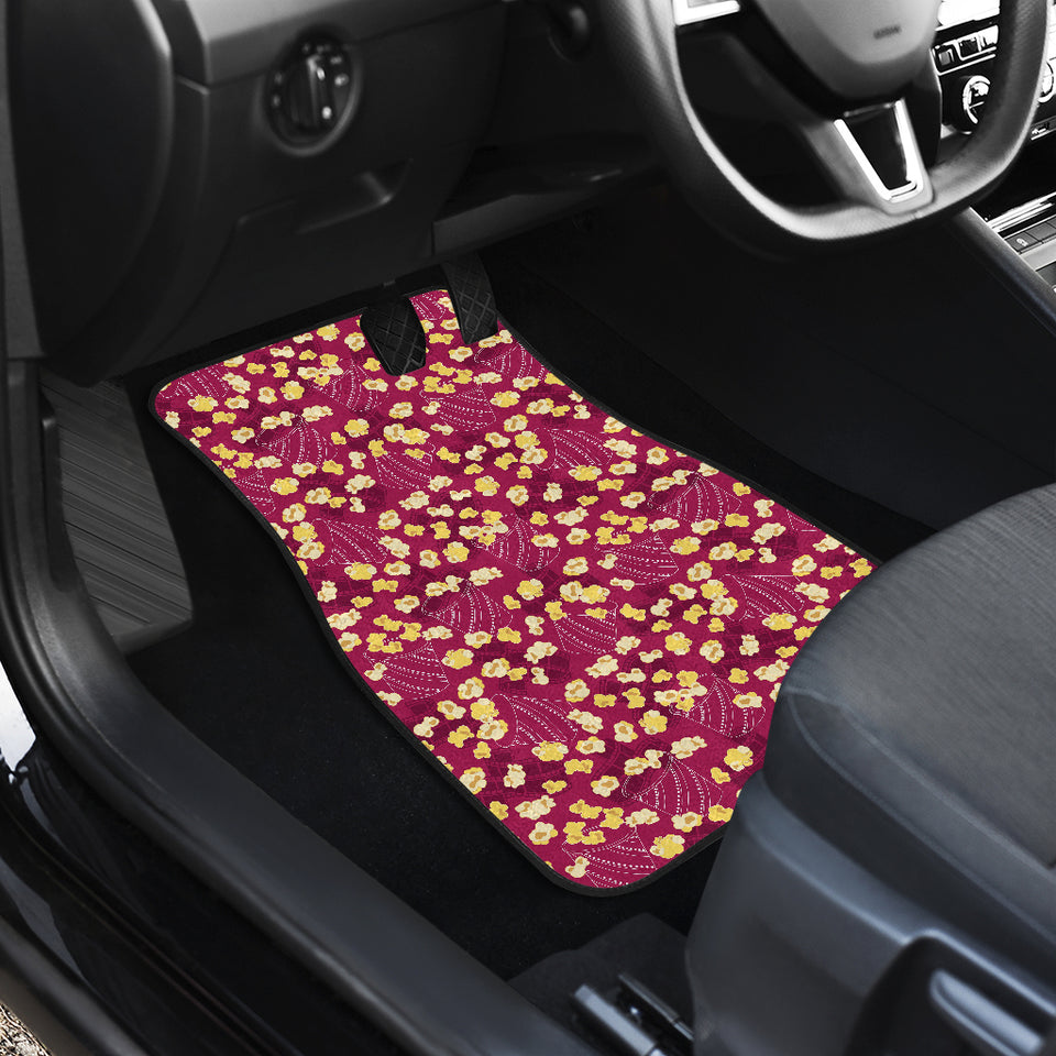 Popcorn Pattern Print Design 02 Front Car Mats