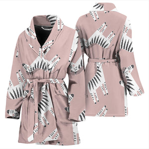 Cute Zebra Pattern Women'S Bathrobe