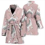 Cute Zebra Pattern Women'S Bathrobe