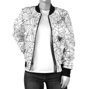 Spider Web Cobweb Pattern Women'S Bomber Jacket