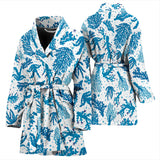 Coral Reef Pattern Print Design 01 Women's Bathrobe