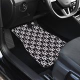 Music Notes Pattern Print Design 01 Front Car Mats