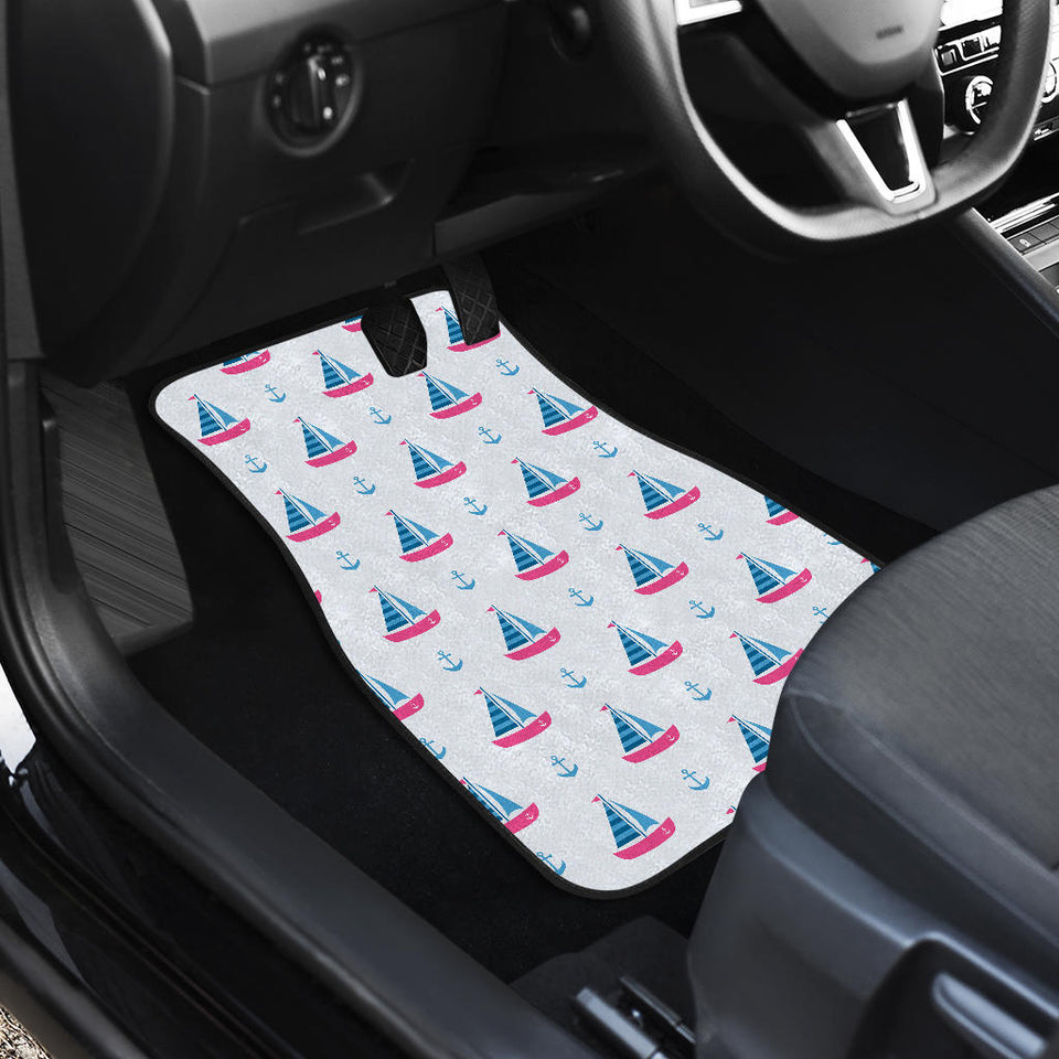 Sailboat Anchor Pattern Front Car Mats