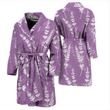Lavender Flowers Purple Pattern Men'S Bathrobe