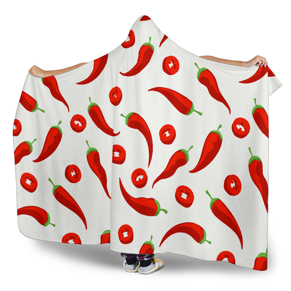 Chili Pattern Hooded Blanket