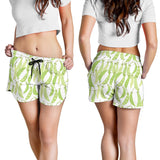 Green Peas Pattern Print Design 03 Women Shorts