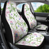 Beautiful Pink Lotus Waterlily Leaves Pattern Universal Fit Car Seat Covers