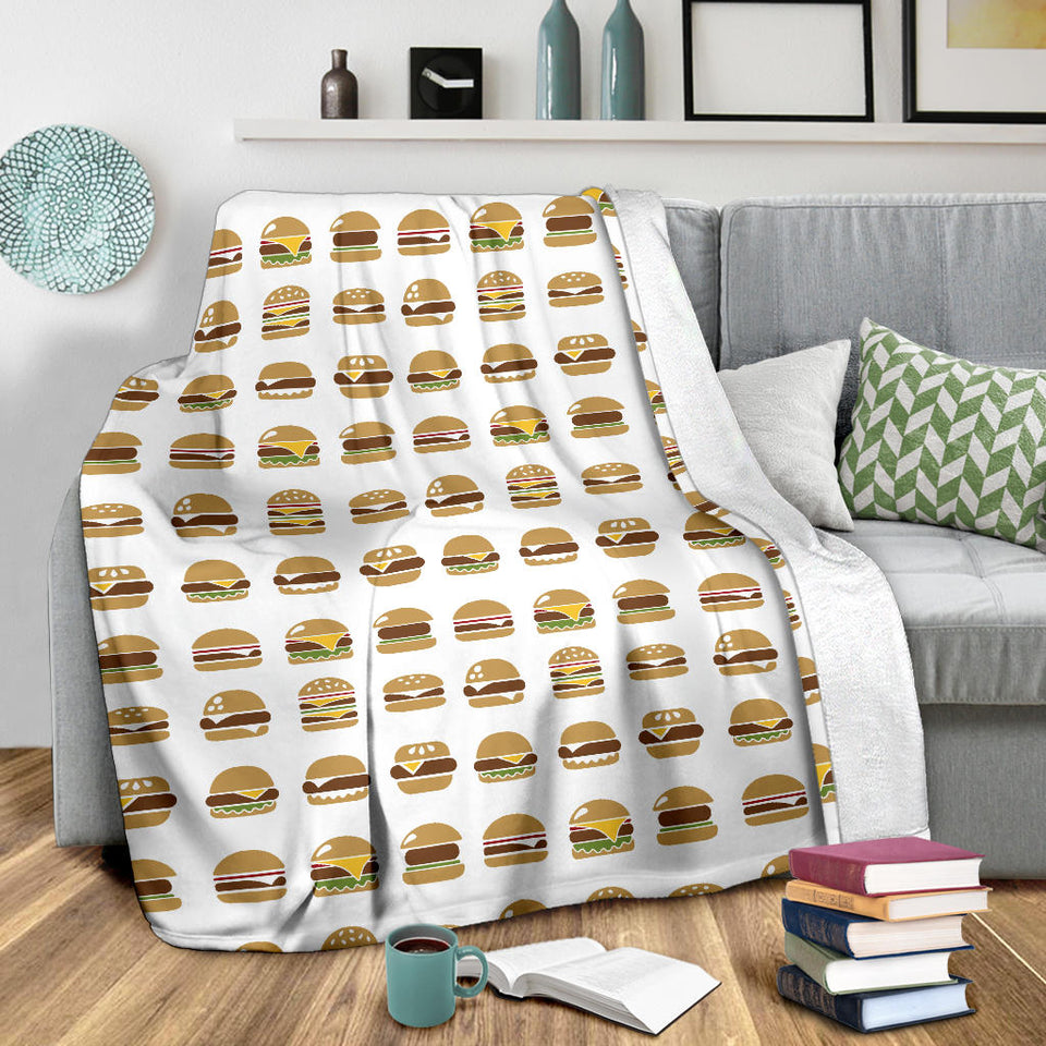 Hamburger Pattern Print Design 02 Premium Blanket