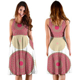 Circle Indian Pattern Sleeveless Midi Dress