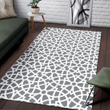 Arabic Gray Pattern Area Rug