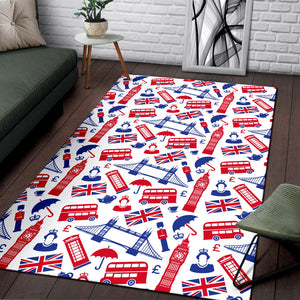 British Pattern Print Design 01 Area Rug
