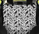 Crow Dark Floral Pattern Dog Car Seat Covers