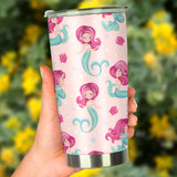 Cute Little Mermaid Pattern Tumbler