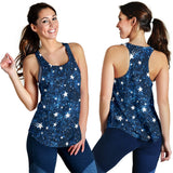 Night sky star pattern Women Racerback Tank Top