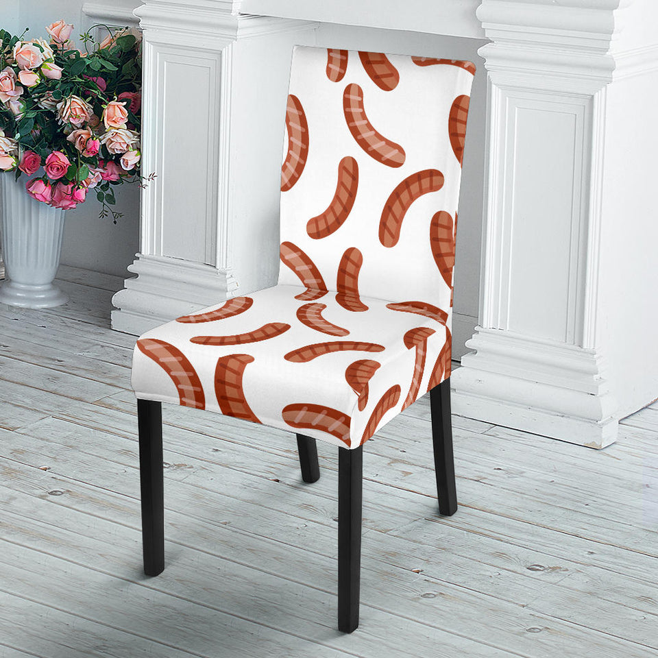 Sausage Pattern Print Design 04 Dining Chair Slipcover