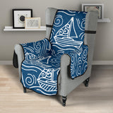 Hand drawn sailboat pattern Chair Cover Protector