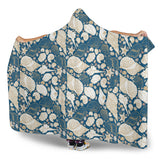 Shell Polynesian Tribal Design Pattern Hooded Blanket