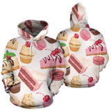 Cake Cupcake Sweets Pattern Men Women Pullover Hoodie
