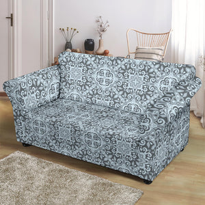 Traditional Indian Element Pattern Loveseat Couch Slipcover