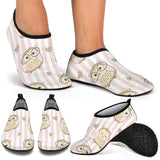 Cute Owl Leaf Aqua Shoes