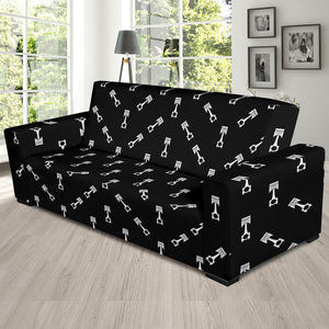 Engine Piston Black Theme Pattern Print Design 03 Sofa Slipcover