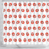 Daruma Japanese Wooden Doll Pattern Shower Curtain Fulfilled In US